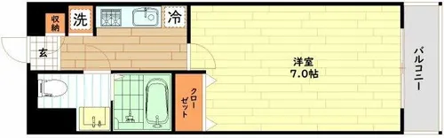 ラクラス福島野田【10階】の間取り