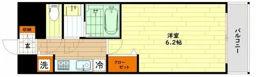 プレサンス扇町駅前【2階】の間取り