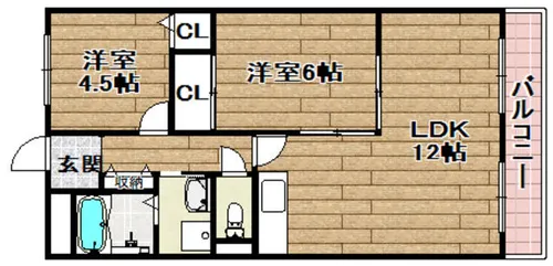 メゾンソレイユ【2階】の間取り