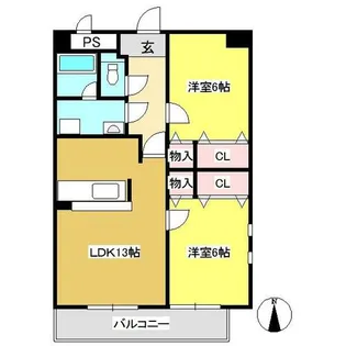 シャモニー横井【3階】の間取り