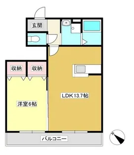 トレジャー旭【1階】の間取り