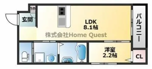 エヌエムキャトフヴァンドゥーズ【3階】の間取り