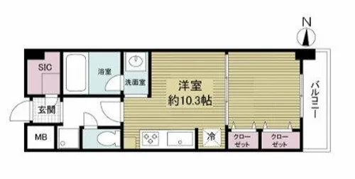 KDX堺筋本町レジデンス【7階】の間取り