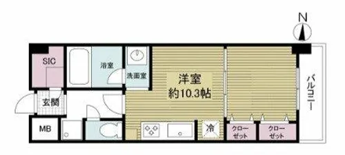 KDX堺筋本町レジデンス【7階】の間取り