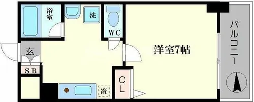 WillDo難波wⅠ【12階】の間取り
