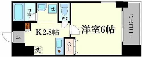 WillDo難波wⅠ【12階】の間取り