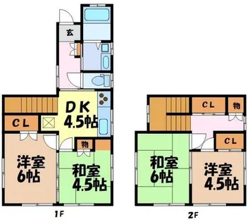 愛知県名古屋市千種区自由ケ丘2丁目【一戸建】の間取り