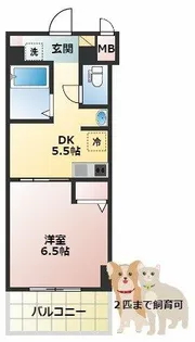 フェニックス日本橋高津【7階】の間取り