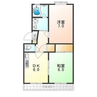 ピアレス千本【2階】の間取り