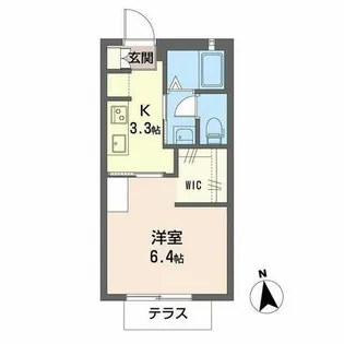 ジョイハウスA棟【0104号室】の間取り