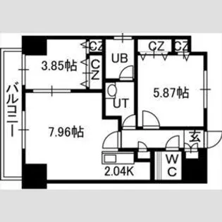 PRIME URBAN大通東【2階】の間取り