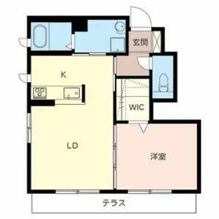 デリシア【0105号室】の間取り