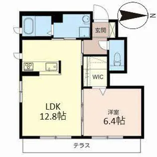 デリシア【0105号室】の間取り
