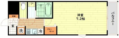 レジュールアッシュ心斎橋リュクス【3階】の間取り