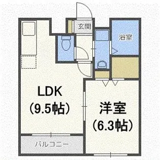 スカイハウス【3階】の間取り