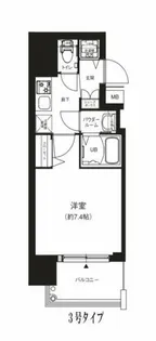 エグゼ堺筋本町【8階】の間取り