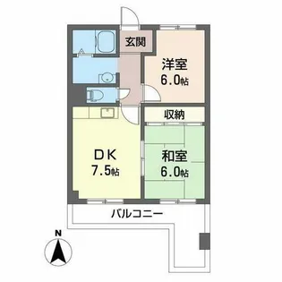 たきよしマンション【0703号室】の間取り