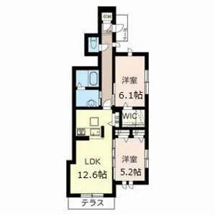 ガーデンズ太寺【0101号室】の間取り