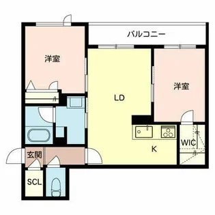 シャーメゾン千本【0201号室】の間取り