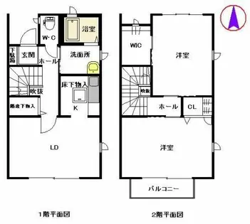アンソレイユ二日市東 H棟【H0101号室】の間取り