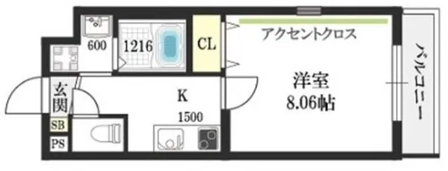 ウエストコクーン阿倍野【4階】の間取り