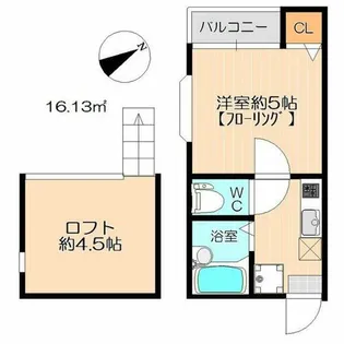 アゼリア箱崎B【2階】の間取り