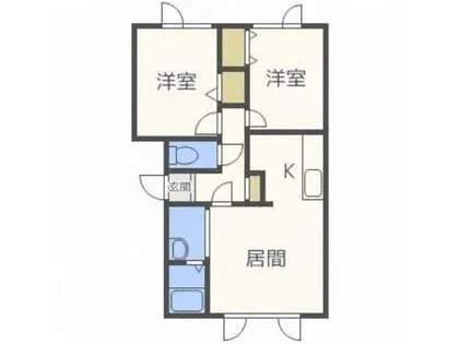 ディアベルジュ60【1階】の間取り