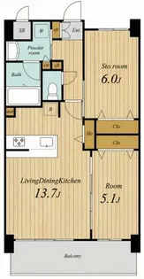 グランコート高槻【303号室】の間取り