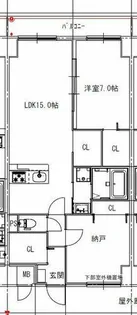 兵庫県西宮市上甲子園4丁目【マンション】の間取り