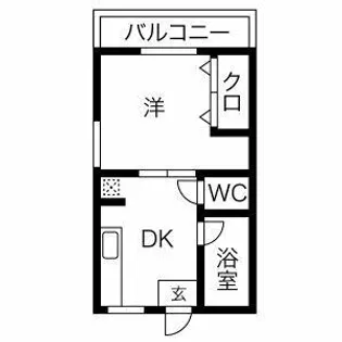 ライフ塩原【201号室】の間取り