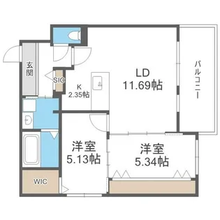北海道札幌市中央区南十五条西12丁目【マンション】の間取り