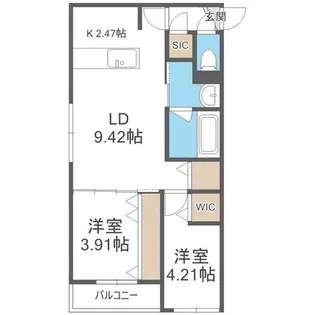 La CLESSIR【5階】の間取り