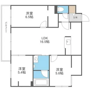 北海道札幌市西区発寒十一条3丁目【マンション】の間取り