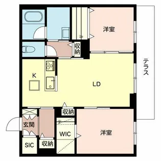 シャーメゾン 新上小阪【0101号室】の間取り