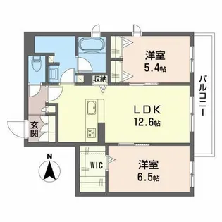 シャーメゾン フォルトゥーナ【0207号室】の間取り