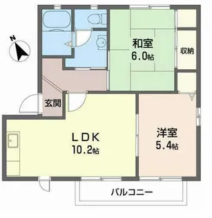 バリュージュ保田【0201号室】の間取り