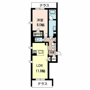 BEREO Rian【0101号室】の間取り