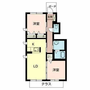 シャーメゾン西庄【0106号室】の間取り