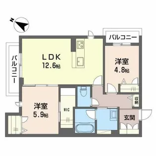 Lumiere Maison【0205号室】の間取り