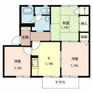 フォーレス西海【0101号室】の間取り