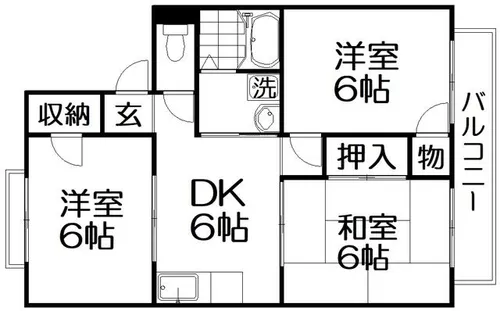 シャルム谷【2階】の間取り