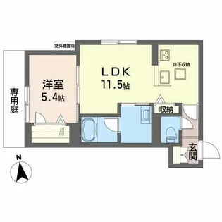 シャーメゾンハピネス参番館【0103号室】の間取り