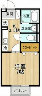 シャトルコート【102号室】の間取り