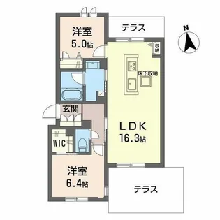 グランステラ鳳【0101号室】の間取り