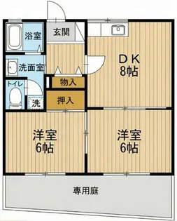 ワイズベルドミール【102号室】の間取り