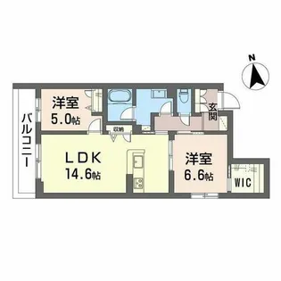 グランステラ鳳【0202号室】の間取り