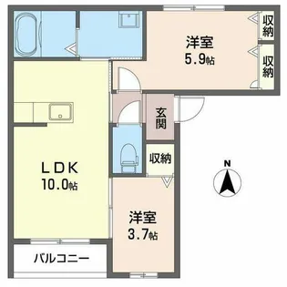 カルム・文【0301号室】の間取り