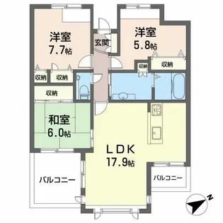 アイエフノヴァ上甲子園【0302号室】の間取り