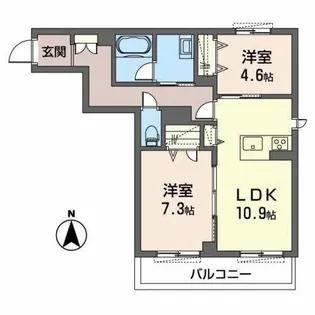メゾン・モアノ【0203号室】の間取り