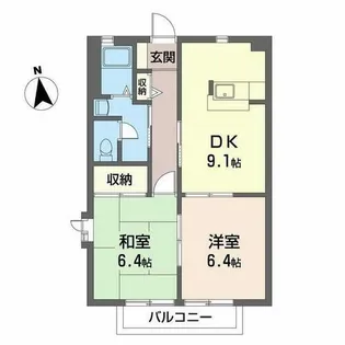 アーバンハイツB【0203号室】の間取り